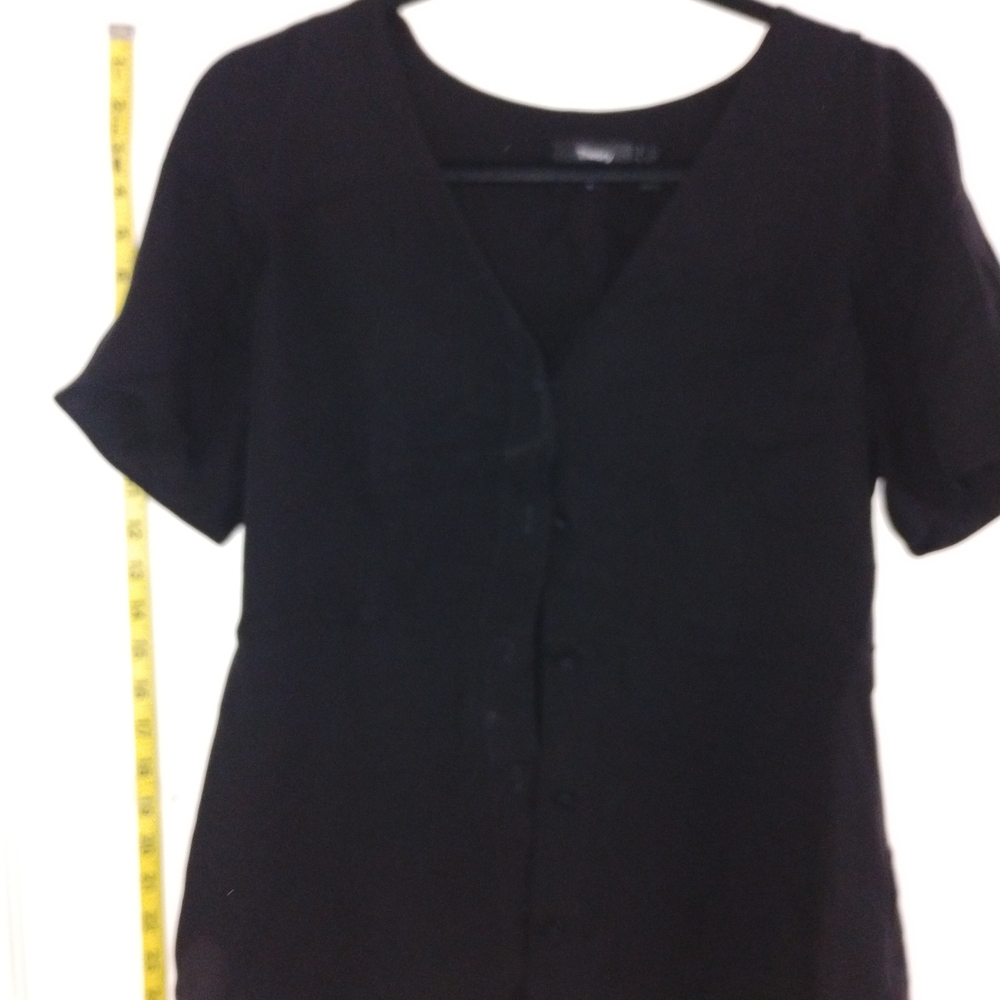 Theory Elegant Black Women's Button Down Shirt